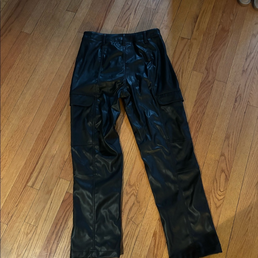 Black leather pants